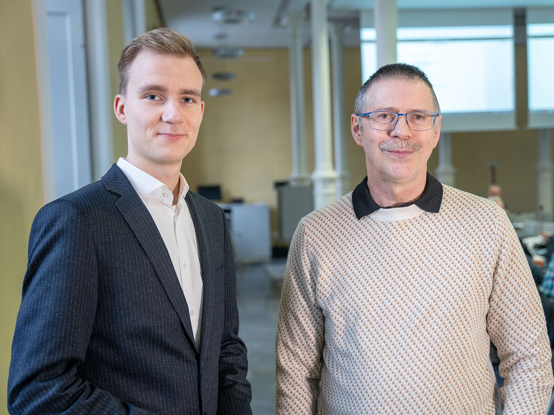 Prorektorenwahl 2024 Prorektorenwahl 2024: Lukas Voigt (l.) und Prof. Dr. Ralf Schneider (r.)