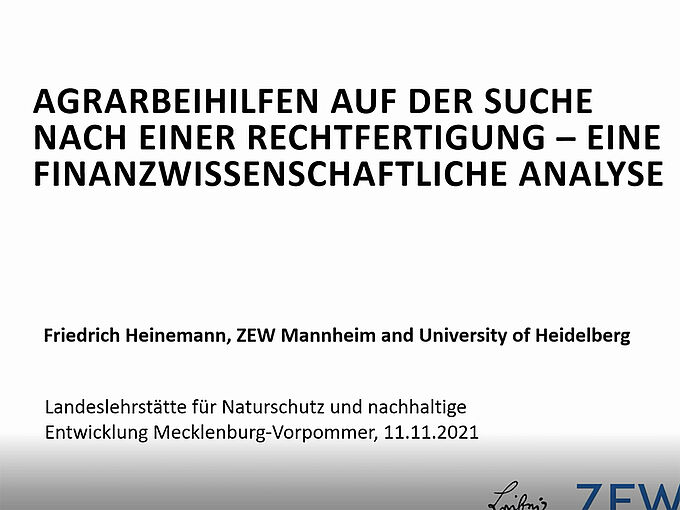 Die Agrarbeihilfen auf der Suche nach einer Rechtfertigung: eine finanzwissenschaftliche Analyse